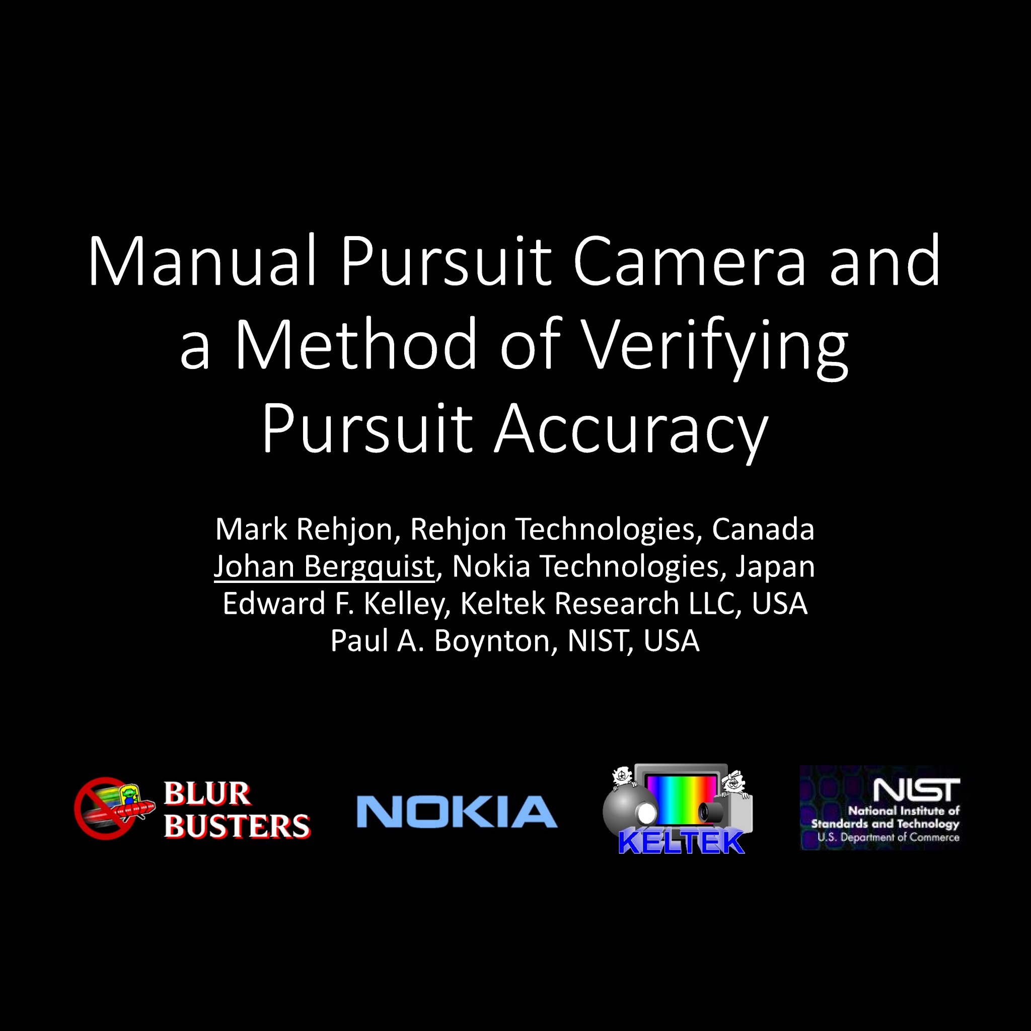 HOWTO Pursuit Camera With Motion Tests Blur Busters