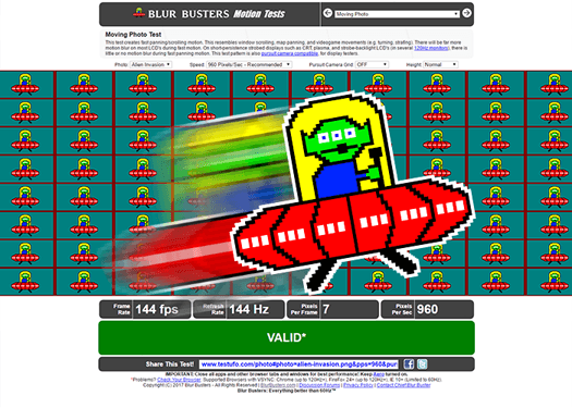 Blur buster monitor test