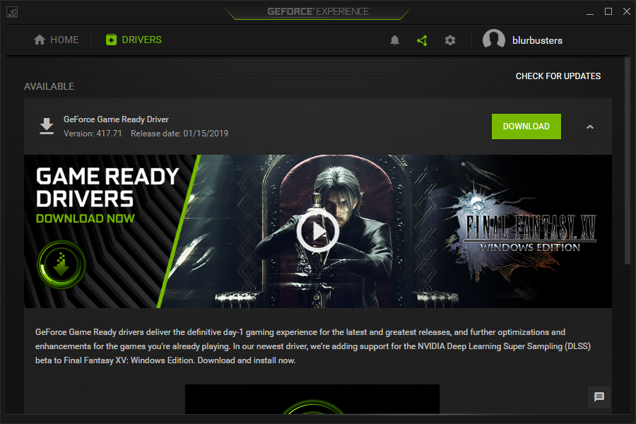 NVIDIA GeForce Driver 417.71 Today: Any FreeSync Monitor! | Blur.