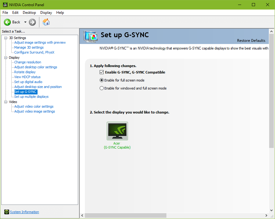 G sync windows 7 new arrivals